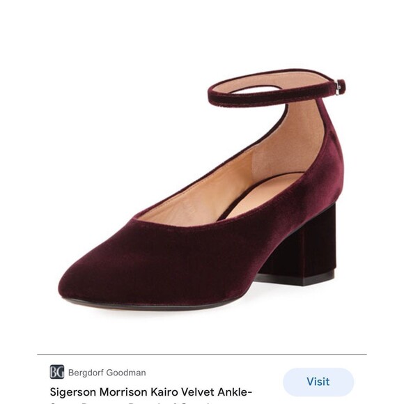 SIGERSON MORRISON Kairo Velvet Ankle-Strap Pumps - Picture 7 of 9